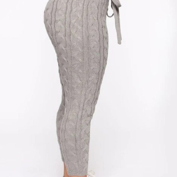Can You Knit It Sweater Set - Color: Heather Grey, Size: 1X - Picture 3 of 13